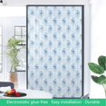 thumbnail image 4 of Multicolor Window Film No Glue Privacy Glass Film Classical Shabby Roses Victorian Romantic Stained Glass Film Frosted Privacy Window Film Light Blue 23.6Wx47.2L-inch, 4 of 7