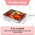 thumbnail image 3 of 2Pcs 304 Stainless Steel Food Storage Box with Lid for Bacon Steak Meat Seafood Frozen Storage Box Refrigerator Organizers, 3 of 5