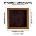 thumbnail image 4 of 13x13 Shadow Box Frame Light Brown Wood | With a 3/4" Usable Display Depth | Includes a Brown Real, 4 of 6