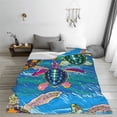 thumbnail image 5 of Salouo Little Sea Turtles Print Bed Blankets,Flannel Blanket Comfortable Air Conditioning Blanket Lightweight Blanket for Sofa Bed Travel & Couch -80"x60", 5 of 8