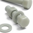 thumbnail image 3 of 10 x Glass Filled Reinforced, Super Nylon Hex Head, M12 x 50mm, Machine Screws, Plastic Nuts and Bolts, Washers, (15/32 x 1 31/32 in), 3 of 11