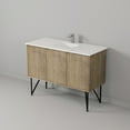 thumbnail image 6 of Lancy 48 in W Rustic Acacia Bath Vanity, Cultured Marble Top and Gun Metal Faucet Set, 6 of 10