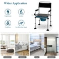 thumbnail image 3 of Spaco 4-in-1 Folding Bedside Commode Chair with Detachable Bucket and Towel Holder, Shower Chair for Inside Shower, 3 of 7