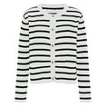 thumbnail image 7 of Generic Womens Striped Cardigan Sweaters Button Down Cropped Knit Lady Jackets Coat 2026 Fall Outfits Trendy Clothes, 7 of 7