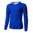 thumbnail image 7 of IAJDKMEK Men's Long Sleeve V-Neck T Shirt - Solid Color Basic Tee, Comfortable Casual Shirts with Soft Feel, Essential T-Shirts for Weekend and Work,Royal Blue 5XL, 7 of 7