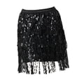 thumbnail image 1 of Falda con borlas de lentejuelas para danza del vientre, pañuelo para la cadera, atuendo de actuación, falda de lentejuelas, body Negro, 1 of 9