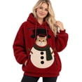 thumbnail image 2 of Cat Dog Pouch Hoodie For Women Fleece Pet Carrier Kangaroo Cat Hoodie With Pouch Sweatshirts With Large Pocket Pullover Sharpa Warm Shirt Red L, 2 of 8