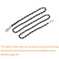 thumbnail image 3 of Uxcell Purse Chain Strap, 55" Purse Strap Shoulder Bag Replacement Strap, Black&Silver, 3 of 6