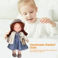 thumbnail image 2 of BAELLERT Handmade Waldorf Doll Stylish Clothes Expression Knitted Dolls with Soft Hair Vintage Crocheted Doll Gift for Family Friends Outdoor Travel Home Decor, 2 of 8
