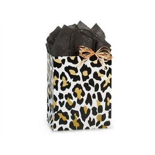 EXCEART 30 Pcs Kraft Paper Bag Tropical Gift Bag Cheetah Candy Bags  Merchandise Bags with Handles Leopard Grocery Bags Leopard Print Goodies  Bags