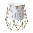thumbnail image 2 of Metal Planter Stand Flower Holder Flower Potted Rack Minimalist Flower Pot Holder Flowerpot Holder for Office Living Room Indoor Outdoor geometric white, 2 of 8