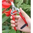 thumbnail image 4 of Podadora manual de jardinería de 2 piezas, cuchillas rectas/hoja deformada Tijeras de podar de derivación de acero inoxidable Tijeras de injerto Herramienta de jardinería con mango ergonómic, 4 of 5