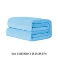 thumbnail image 3 of LiUMX Solid Color Flannel Fleece Blanket | Soft Velvet Conditioning Throw | 59x39 Inches | Gray, Khaki, Blue, Pink | 1-Piece Sofa Bed Blanket for Home & Travel, 3 of 5