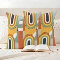 thumbnail image 3 of Outdoor Pillow Covers Middle Century Geometric Art Waterproof Pillow Cases 18x18 Set of 2, Retro Nordic Abstract Arch Throw Pillow Cover Pillowcase for Patio Balcony Couch Garden, 3 of 9