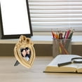 thumbnail image 6 of FENGGUIQU Golden Resin Heart Shaped Picture Frame Vintage Desk Photo Display, 6 of 6