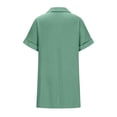 thumbnail image 5 of cfhntfmh Mini Dresses for Women Loose Short Sleeve Button down Shirt Dress Summer Casual Solid Color Dresses, 5 of 6