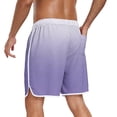 thumbnail image 7 of Hurxie Men's 4-Way Stretch Swim Trunks Quick Dry Board Shorts Beach Swimwear Bathing Suit Purple,M, 7 of 7