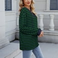 thumbnail image 5 of Ounisa Women's Plus Size Tops Striped Long Sleeve V neck T Shirts Color Block Casual Tunics Tee Shirt, 5 of 8