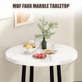 thumbnail image 6 of MOOSENG Bar Table Set of 2, Bistro Kitchen Table Sets with 2 PU Leather Bar Stools, Wood Pub Bar Table Set for Breakfast Nook Small Space Restaurant, Round Table, 6 of 8