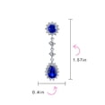 thumbnail image 4 of Bling Jewelry Womens Vintage Bridal Gemstone Chandelier Clip-On Earrings with CZ Teardrop Design, 4 of 6