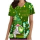 thumbnail image 2 of Fiudx Camisas de Mujer Top de Enfermera con Cuello En V y Manga Corta con Bolsillo Estampado Del Día de San Patricio para Mujer, 2 of 3