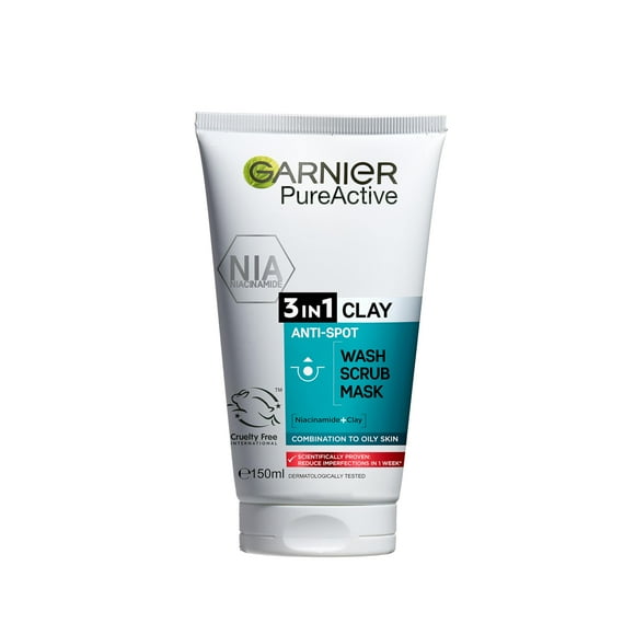 Limpiador, exfoliante y mascarilla Garnier Skin Naturals Pure 150 ml