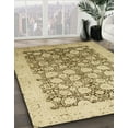 thumbnail image 2 of Ahgly Company Tapis d'Intérieur Rond Abstrait Marron Clair Oriental, 6 Pieds Rond, 2 of 6