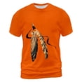 thumbnail image 4 of TrendOFT Mens Graphic Tees Casual Orange Day Graphic Printed Short Sleeve Crew Neck Lightweight Breathable Daily Men's T-Shirts Orange L, 4 of 4
