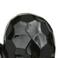 thumbnail image 4 of 12" x 11" Black Porcelain Ceramic Dimensional Angled Origami Inspired Heart Sculpture with Faceted Exterior, by DecMode, 4 of 7