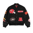 thumbnail image 2 of Men's Chalk Line Black Kansas City Chiefs Pennant Varsity Full-Snap Jacket, 2 of 3