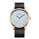 thumbnail image 1 of BIDEN Fashion Men Women Round Dial PU Leather Quartz Watch Rose Gold Case Black Strap, 1 of 1
