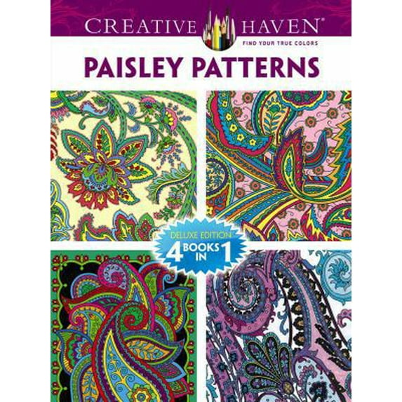 Pre-Owned Creative Haven Paisley Patterns Coloring Book: Deluxe Edition 4 Books in 1 (Paperback) 0486779335 9780486779331