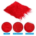 thumbnail image 4 of Uxcell Plush Faux Fur Fabric Square, 10" x 10" Fluffy Faux Fur Patches Cuts, Red, 4 of 6
