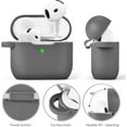 thumbnail image 5 of Apple Airpods 4 phone cases, new women's anti drop silicone iPod 4 earphones, wireless accessories, charging case, Airpods 4th generation girls' shiny keychain, earphone protective cover, 5 of 15