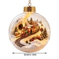 thumbnail image 2 of Glowing Christmas Ball Ornament, Light-Up Mini Holiday Scene with Warm LED, 3D Hanging Decor for Christmas Tree 3.54x3.54x3.54in, 2 of 7