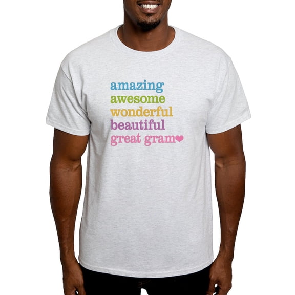 CafePress - Great Gram Amazing Awesome Light T Shirt - Men's Classic Graphic T-Shirt