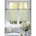 thumbnail image 4 of Sage Green Branches Sheer Curtains 54 Inch Length 2 Panels Set, Vintage Art Farmhouse Voile Window Treatment Rod Pocket Short Kitchen Curtains Drapes for Bedroom 52"x54"x2, 4 of 7