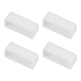 thumbnail image 1 of Unique Bargains Watch Band Strap Loops Silicone for 19mm Width Watch Band, White 4 Pack, 1 of 5