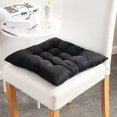 thumbnail image 3 of Hvmvliv Chair Cushions Memory Foam Chair Pads Chair Cushion with Ties Non-Slip Thicken Chair Pads for Outdoor & Indoor Furniture(45x45cm) Black, 3 of 3