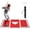 Red, variant on Sturdum Baseball & Softball Batting Mat with Home Plate, 6 x 4 ft Non-Slip Batter's Box Turf Mat for Hitting & Stance Training, Indoor/Outdoor Batting Cage Practice with Stakes & Carry Strap