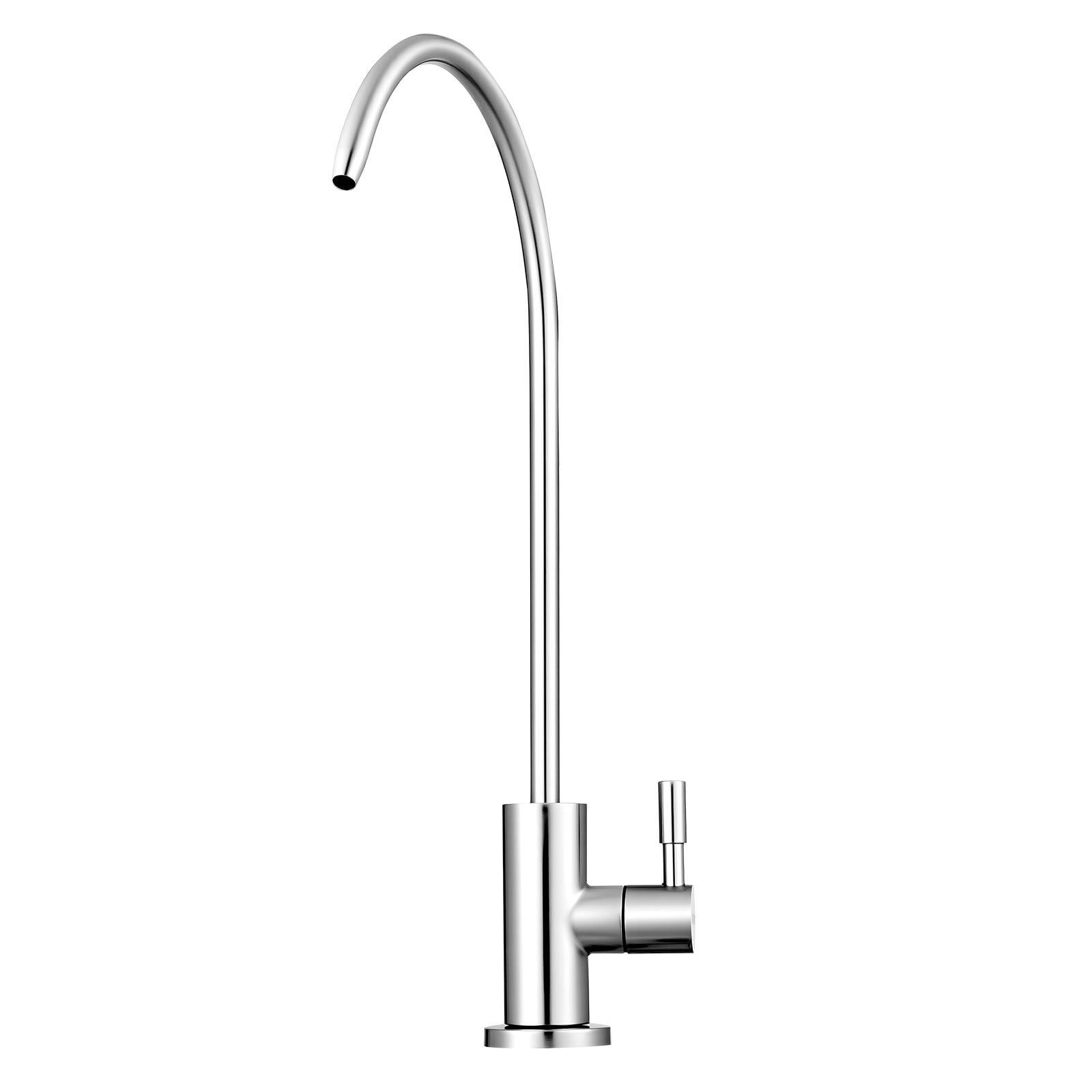 Drinking Water Filter Faucet Food Grade 304 Stainless Steel, Lead-Free Brass Valve Core ANSI 61 Tested, Reverse Osmosis Filter Tap for Kitchen Sink