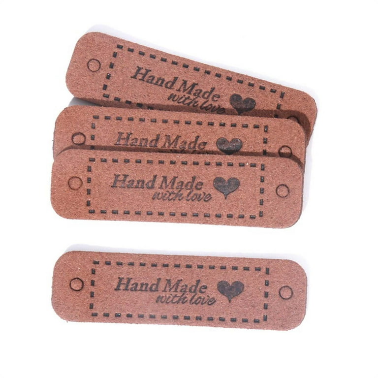 50pcs With Holes For Handicrafts, Knitting, Sewing, Hats, Purses And  Clothing Making, Faux Labels For Handmade Items Embossed Crochet  Labels,Handmade