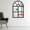 Black, variant on Elodie Arched Window Mirror Convenient Entry Mirror for Kitchen Bedroom Living Room White