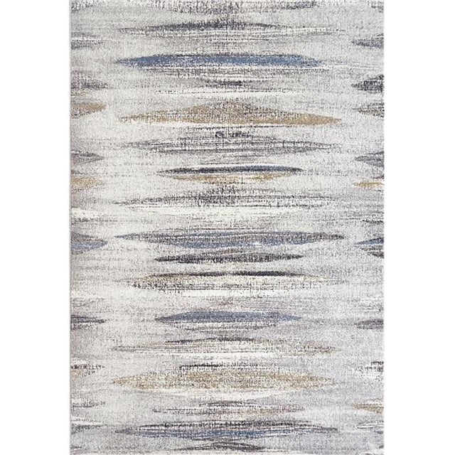 Dynamic Rugs AE2434086151 Tapis Rectangulaire Moderne 2 Pi. x 3 Pi. 11 Po. Avenue 3408 - 6151 Gris & Bleu