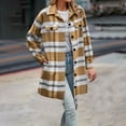 thumbnail image 2 of New Plus Size Plaid Jackets for Womens 2024 Autumn and Winter Casual Long Sleeve Plaid Print Zipper Outwear Jackets, 2 of 8