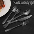 thumbnail image 6 of 45-Piece Black Hammered Stainless Steel Silverware Set with Serving Utensils -  Flatware for 8, Dishwasher Safe Kitchen Cutlery Collection, 6 of 6