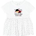thumbnail image 3 of Inktastic Nana and Papa Love Me Baby Girls Baby Dress, 3 of 5