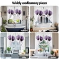 thumbnail image 6 of Spring X-ray Swag Curtain Valance for Windows, Image of Purple Tulip Flower Window Treatments Short Swag Topper for Kitchen Windows Bathroom Bedroom, 36"x63", 6 of 8