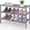 Grey, variant on Smiry 3-Tier Shoe Rack , Stackable Bamboo Shoe Rack Organizer, Shoe Storage for Closet, Entryway, Bedroom and Wall, Natural