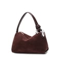 thumbnail image 2 of Genuine Leather Hobo Bag, Women's Suede Crescent Underarm Crossbody Shoulder Purse, 2 of 8